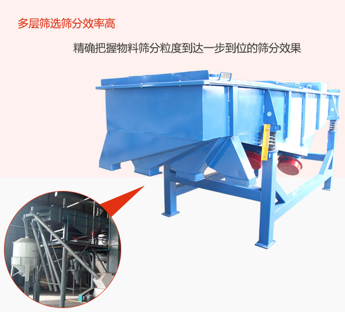 多層篩選篩分更高效，精度把握物料篩分粒度到達一步到位的篩分效果。